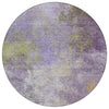 Piper Looms Chantille Abstract ACN1999 Purple Machine Washable Area Rug Round Main Image
