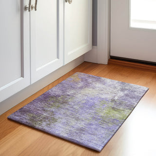 Piper Looms Chantille Abstract ACN1999 Purple Machine Washable Area Rug Scatter Lifestyle Image Feature