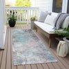 Piper Looms Chantille Abstract ACN1999 Teal Machine Washable Area Rug Runner Outdoor Lifestyle Image Feature