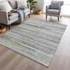 Piper Looms Chantille Stripes ACN2000 Aloe Machine Washable Area Rug Lifestyle Image Feature