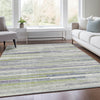 Piper Looms Chantille Stripes ACN2000 Aloe Machine Washable Area Rug Lifestyle Image Feature
