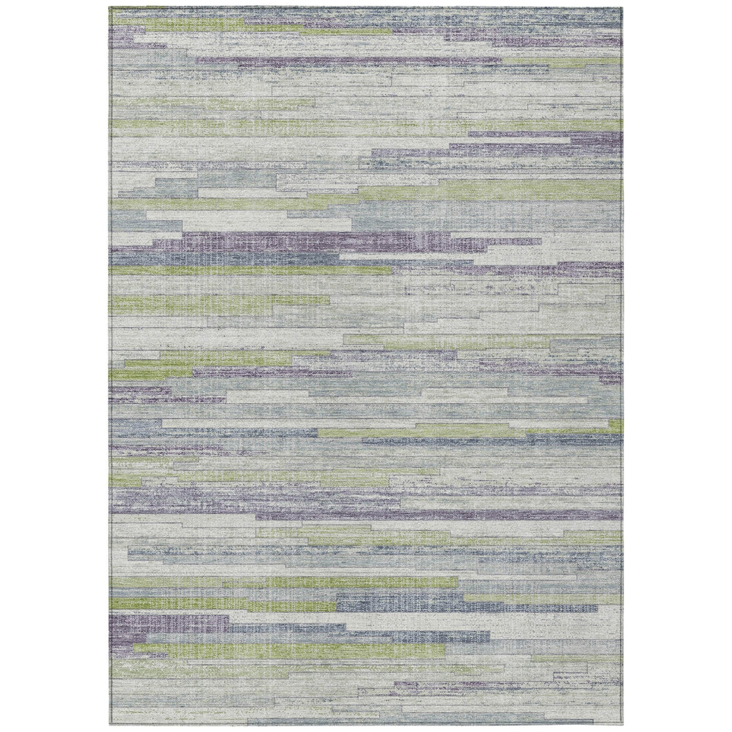 Piper Looms Chantille Stripes ACN2000 Aloe Machine Washable Area Rug main image
