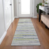 Piper Looms Chantille Stripes ACN2000 Aloe Machine Washable Area Rug Runner Lifestyle Image Feature