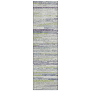 Piper Looms Chantille Stripes ACN2000 Aloe Machine Washable Area Rug Runner Main Image
