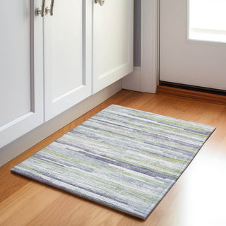Piper Looms Chantille Stripes ACN2000 Aloe Machine Washable Area Rug Scatter Lifestyle Image Feature