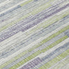 Piper Looms Chantille Stripes ACN2000 Aloe Machine Washable Area Rug Swatch Image