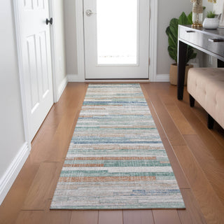 Piper Looms Chantille Stripes ACN2000 Linen Machine Washable Area Rug Runner Lifestyle Image Feature