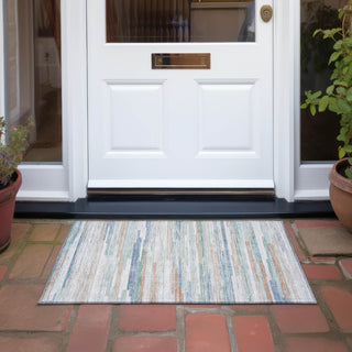 Piper Looms Chantille Stripes ACN2000 Linen Machine Washable Area Rug Scatter Outdoor Lifestyle Image Feature