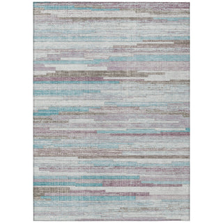 Piper Looms Chantille Stripes ACN2000 Teal Machine Washable Area Rug main image