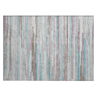 Piper Looms Chantille Stripes ACN2000 Teal Machine Washable Area Rug Scatter Main Image