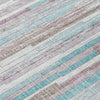 Piper Looms Chantille Stripes ACN2000 Teal Machine Washable Area Rug Swatch Image