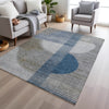 Piper Looms Chantille Geometric ACN2001 Denim Machine Washable Area Rug Lifestyle Image Feature