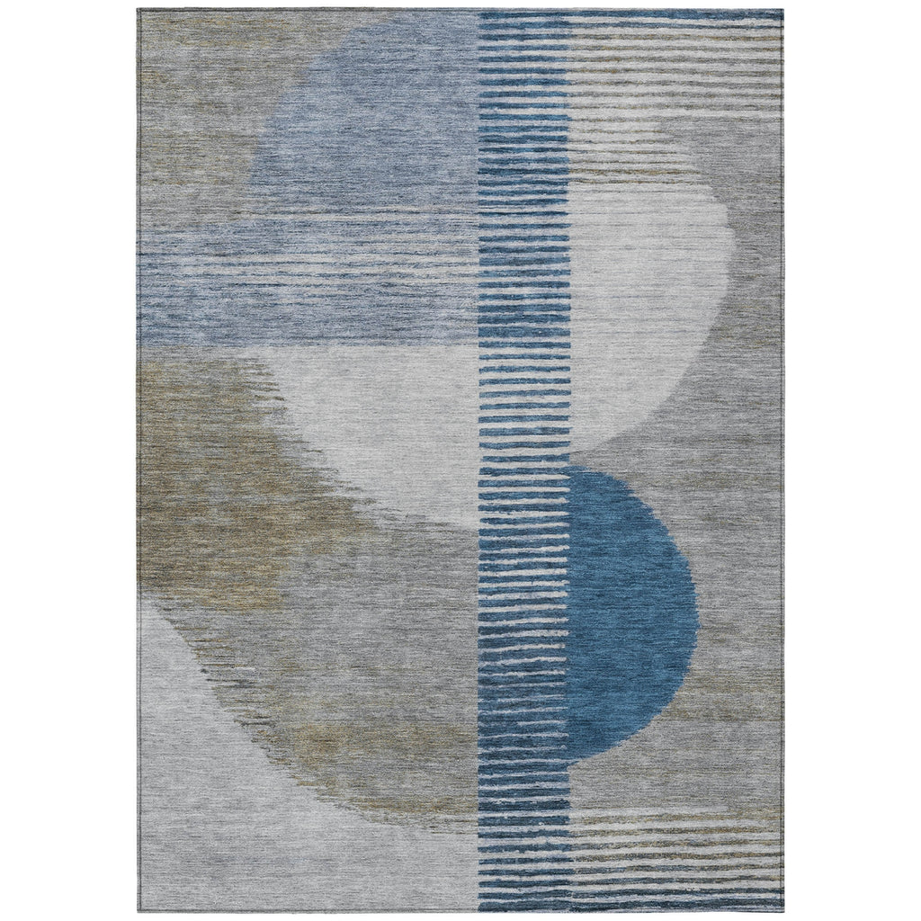 Piper Looms Chantille Geometric ACN2001 Denim Machine Washable Area Rug main image