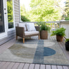 Piper Looms Chantille Geometric ACN2001 Denim Machine Washable Area Rug Outdoor Lifestyle Image Feature