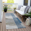 Piper Looms Chantille Geometric ACN2001 Denim Machine Washable Area Rug Runner Outdoor Lifestyle Image Feature