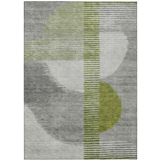 Piper Looms Chantille Geometric ACN2001 Olive Machine Washable Area Rug main image