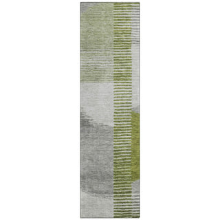 Piper Looms Chantille Geometric ACN2001 Olive Machine Washable Area Rug Runner Main Image