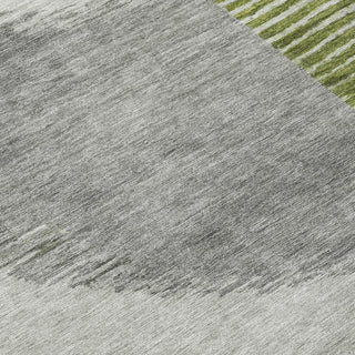 Piper Looms Chantille Geometric ACN2001 Olive Machine Washable Area Rug Swatch Image