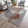 Piper Looms Chantille Geometric ACN2001 Taupe Machine Washable Area Rug Lifestyle Image Feature