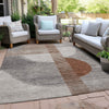Piper Looms Chantille Geometric ACN2001 Taupe Machine Washable Area Rug Outdoor Lifestyle Image Feature