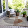 Piper Looms Chantille Geometric ACN2001 Taupe Machine Washable Area Rug Outdoor Lifestyle Image Feature