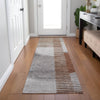 Piper Looms Chantille Geometric ACN2001 Taupe Machine Washable Area Rug Runner Lifestyle Image Feature