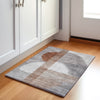 Piper Looms Chantille Geometric ACN2001 Taupe Machine Washable Area Rug Scatter Lifestyle Image Feature