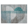 Piper Looms Chantille Geometric ACN2001 Teal Machine Washable Area Rug Scatter Main Image