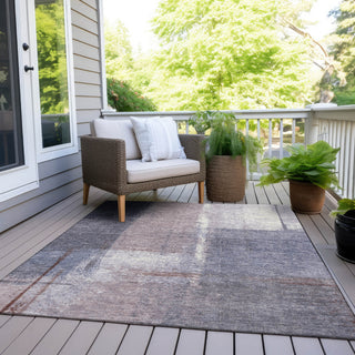 Piper Looms Chantille Abstract ACN2002 Lavender Machine Washable Area Rug Outdoor Lifestyle Image Feature
