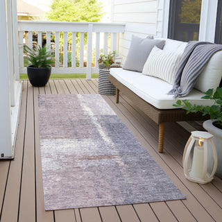 Piper Looms Chantille Abstract ACN2002 Lavender Machine Washable Area Rug Runner Outdoor Lifestyle Image Feature