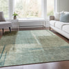 Piper Looms Chantille Abstract ACN2002 Seafoam Machine Washable Area Rug Lifestyle Image Feature