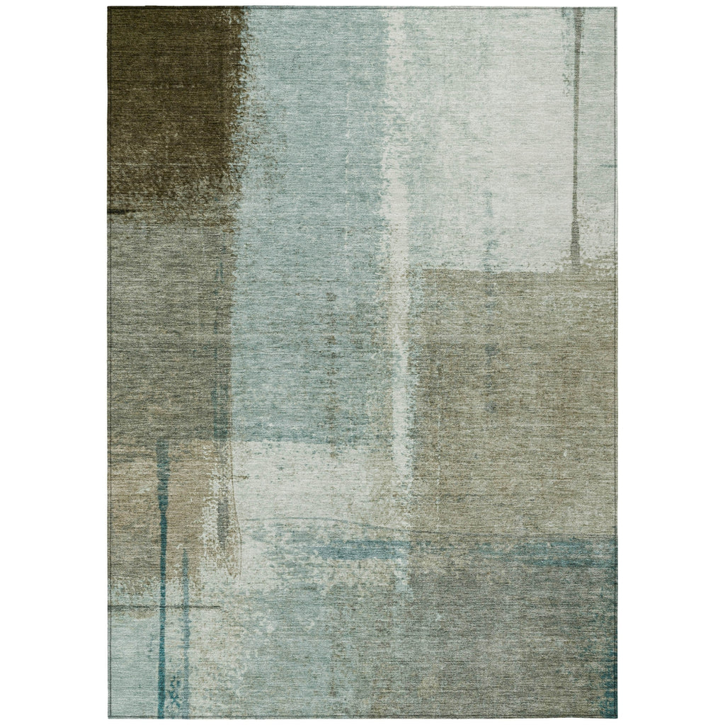 Piper Looms Chantille Abstract ACN2002 Seafoam Machine Washable Area Rug main image