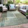 Piper Looms Chantille Abstract ACN2002 Seafoam Machine Washable Area Rug Outdoor Lifestyle Image Feature