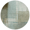 Piper Looms Chantille Abstract ACN2002 Seafoam Machine Washable Area Rug Round Main Image