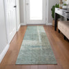 Piper Looms Chantille Abstract ACN2002 Seafoam Machine Washable Area Rug Runner Lifestyle Image Feature