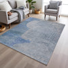 Piper Looms Chantille Geometric ACN2003 Blue Machine Washable Area Rug Lifestyle Image Feature