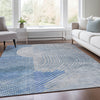 Piper Looms Chantille Geometric ACN2003 Blue Machine Washable Area Rug Lifestyle Image Feature