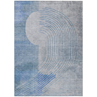 Piper Looms Chantille Geometric ACN2003 Blue Machine Washable Area Rug main image