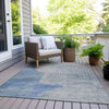 Piper Looms Chantille Geometric ACN2003 Blue Machine Washable Area Rug Outdoor Lifestyle Image Feature