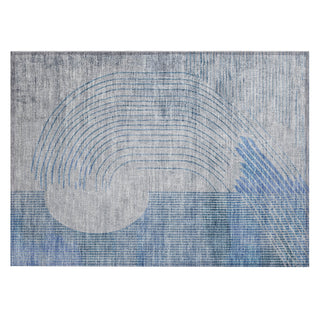Piper Looms Chantille Geometric ACN2003 Blue Machine Washable Area Rug Scatter Main Image