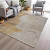 Piper Looms Chantille Geometric ACN2003 Gold Machine Washable Area Rug Lifestyle Image Feature