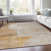Piper Looms Chantille Geometric ACN2003 Gold Machine Washable Area Rug Lifestyle Image Feature