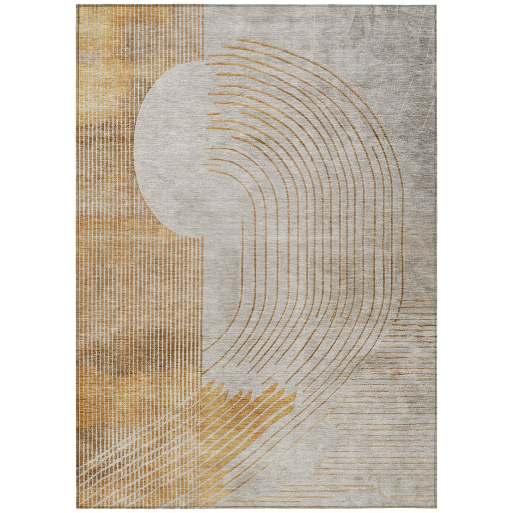 Piper Looms Chantille Geometric ACN2003 Gold Machine Washable Area Rug main image