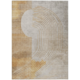 Piper Looms Chantille Geometric ACN2003 Gold Machine Washable Area Rug main image