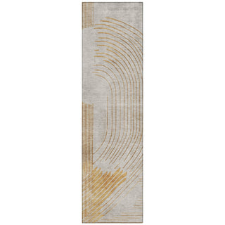 Piper Looms Chantille Geometric ACN2003 Gold Machine Washable Area Rug Runner Main Image