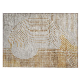 Piper Looms Chantille Geometric ACN2003 Gold Machine Washable Area Rug Scatter Main Image