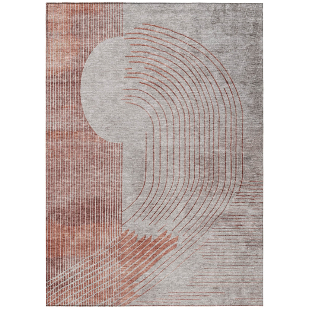 Piper Looms Chantille Geometric ACN2003 Salmon Machine Washable Area Rug main image