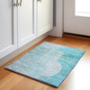 Piper Looms Chantille Geometric ACN2003 Teal Machine Washable Area Rug Scatter Lifestyle Image Feature