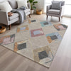 Piper Looms Chantille Geometric ACN2004 Beige Machine Washable Area Rug Lifestyle Image Feature