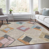 Piper Looms Chantille Geometric ACN2004 Beige Machine Washable Area Rug Lifestyle Image Feature